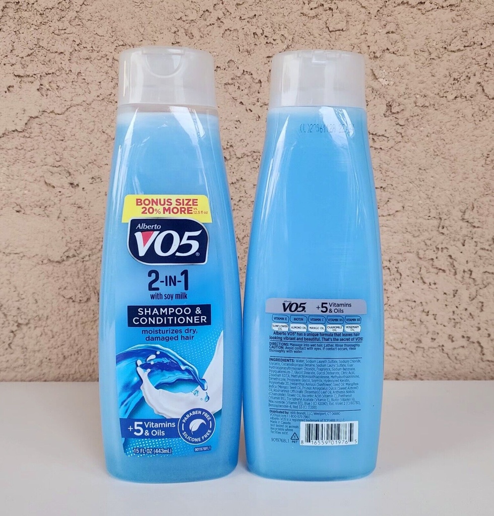 2 in 1 Shampoo and Conditioner by Alberto VO5 for Unisex - 15 Oz Shamp