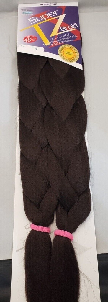 Pre-Stretched Braiding Hair Extensions – 48 Inch Long Unfolded – 6 Bundles Total – Xpression 100% Kanekalon Hair Extensions – TZ Braid Hair Ex