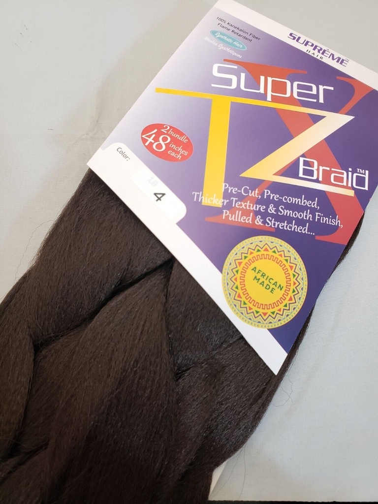 Pre-Stretched Braiding Hair Extensions – 48 Inch Long Unfolded – 6 Bundles Total – Xpression 100% Kanekalon Hair Extensions – TZ Braid Hair Ex