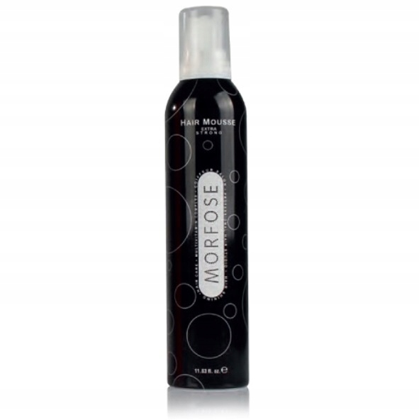MORFOSE HAIR MOUSSE EXTRA STRONG  BLACK 200ML 