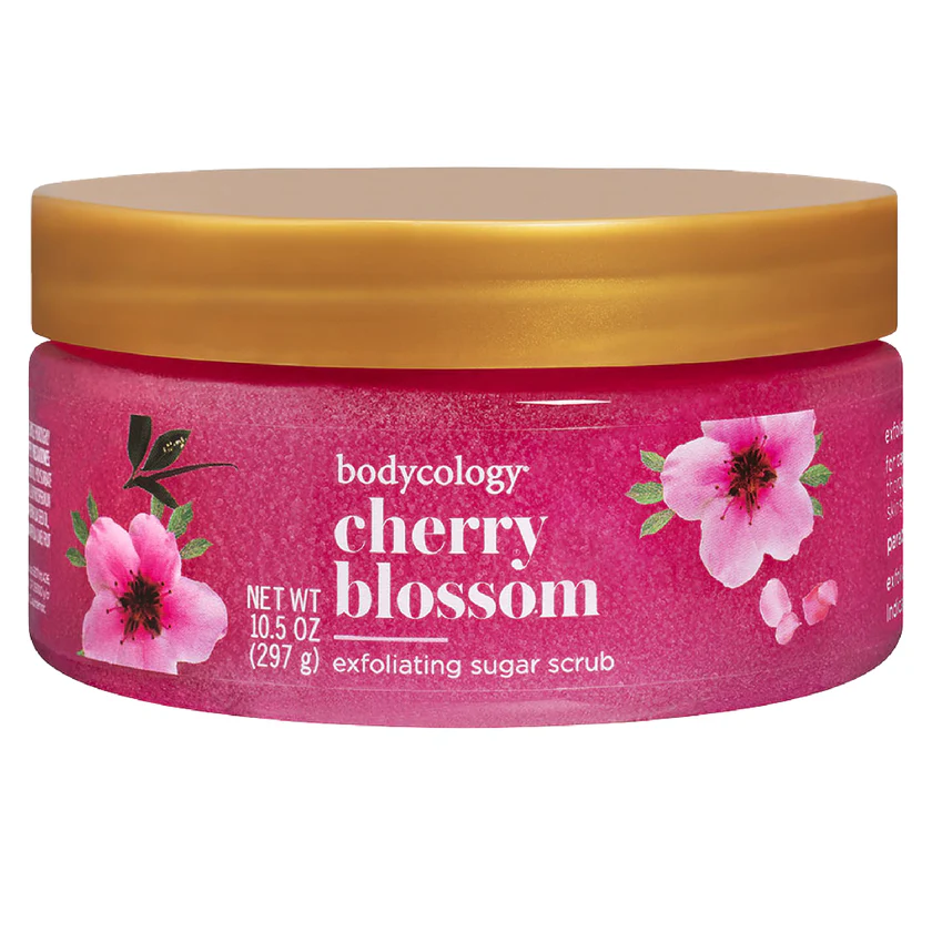 BODYCOLOGY EXFOLIATING SUGAR SCRUB CHERRY BLOSSOM 10.5 OZ