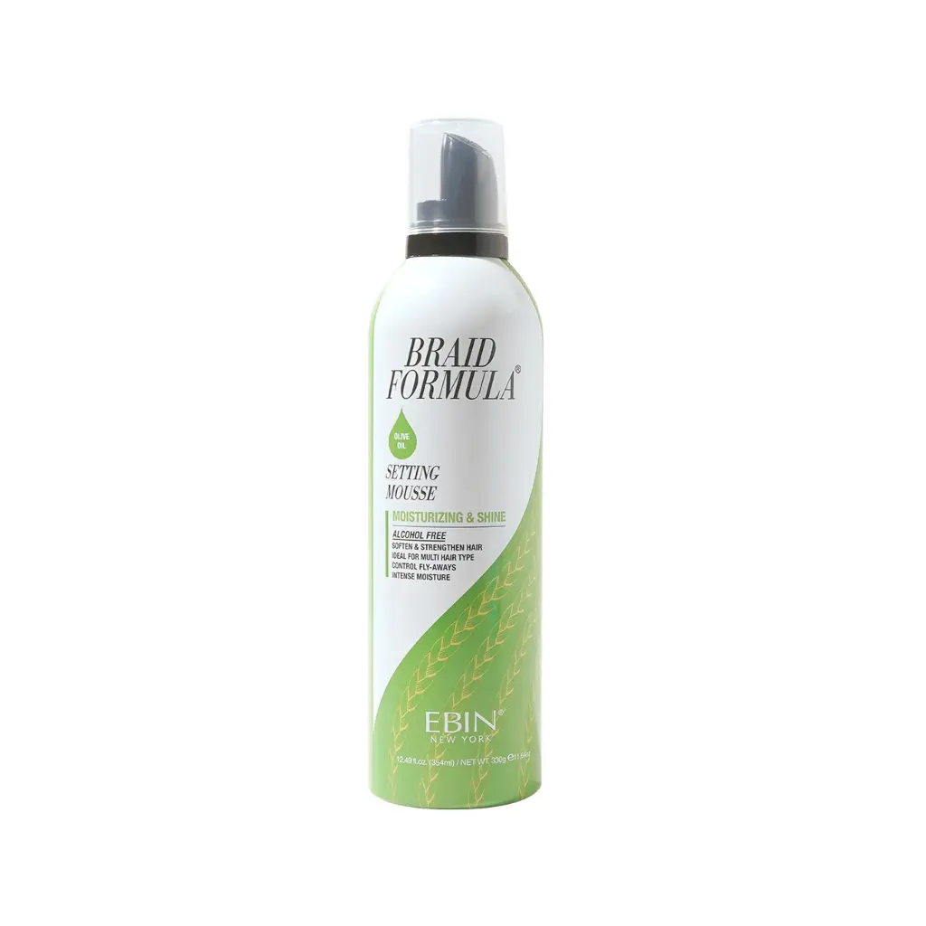 EBIN NEW YORK BRAID FORMULA SETTING MOUSSE MOISTURIZING & SHINE 12 OZ