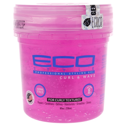 ECO STYLE STYLING GEL CURL & WAVE 8 OZ 