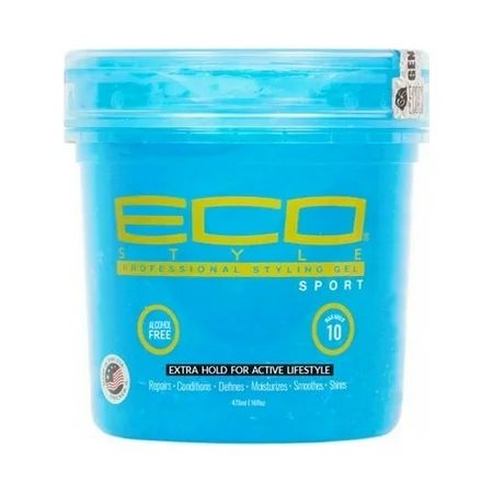 ECO STYLE STYLING GEL BLACK CASTOR & FLAXSEED OIL 16 OZ 
