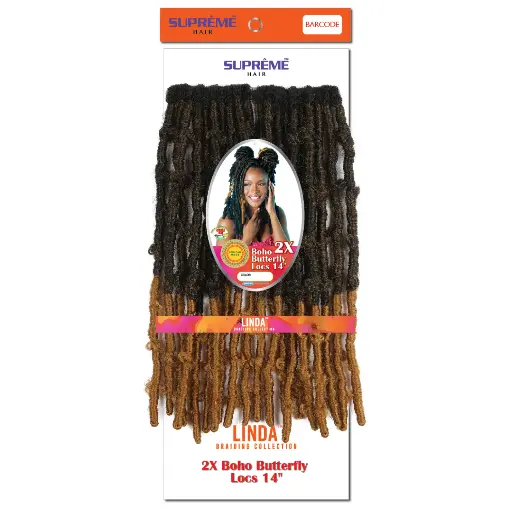 SUPREME 2X BOHO BUTTERFLY LOCS 14" 2  
