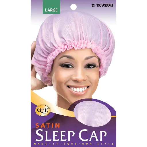 QFITT X-LARGE SATIN SLEEP CAP ASSORT  #152    