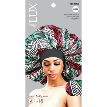 [Q7021] LUX SILKY SATIN BONNET AFRO ASSORT