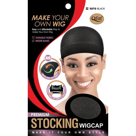 QFITT STOCKING WIG CAP BLACK     