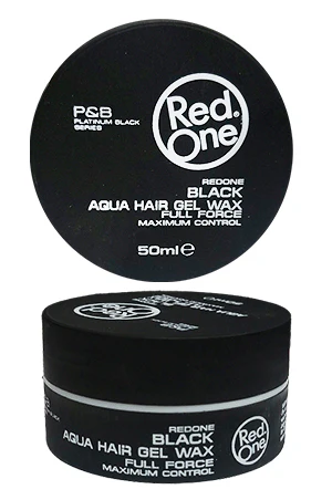 RED ONE AQUA HAIR GEL WAX BLACK 50ML