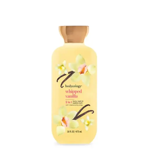 BODYCOLOGY 2 IN 1 BODY WASH & BUBBLE BATH WHIPPED VANILLA 16OZ