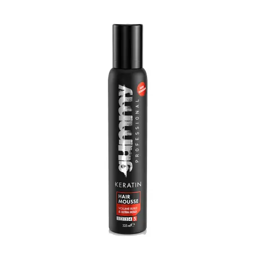 GUMMY HAIR MOUSSE KERATIN VOLUME BUILD & ULTRA HOLD 225ML