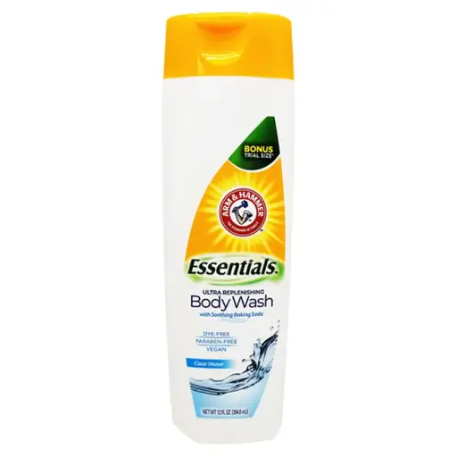 ARM AND HAMMER ESSENTIALS BODY WASH CLEAR WATER 12OZ 