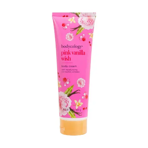 BODYCOLOGY BODY CREAM PINK VANILLA WISH 8 OZ