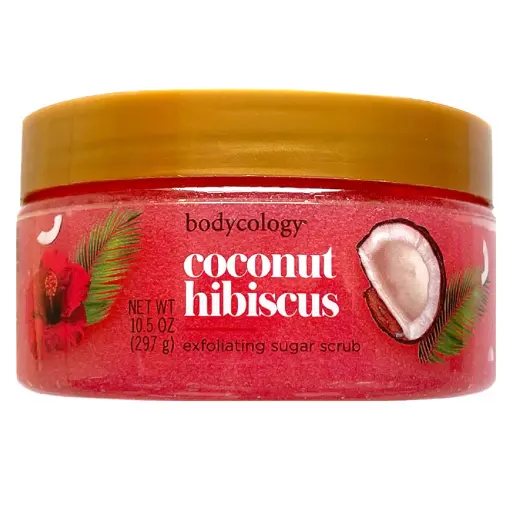 BODYCOLOGY EXFOLIATING SUGAR SCRUB COCONUT HIBISCUS 10.5 OZ