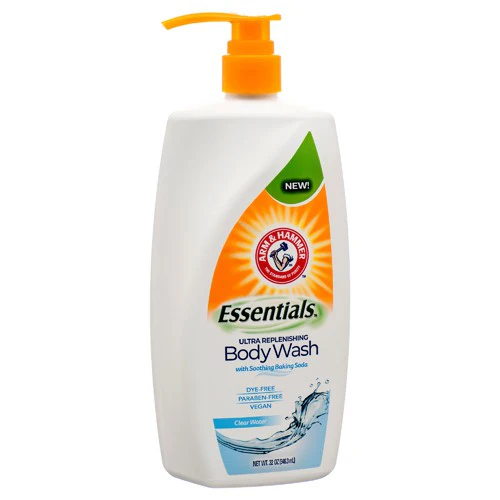 ARM AND HAMMER ESSENTIALS BODY WASH CLEAR WATER 32OZ 
