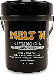 EBIN NEW YORK MELT'N STYLE GEL BLACK 16 OZ