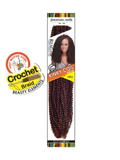 BEAUTY ELEMENTS REALISTIC KINKY COIL BULK 24" 4  
